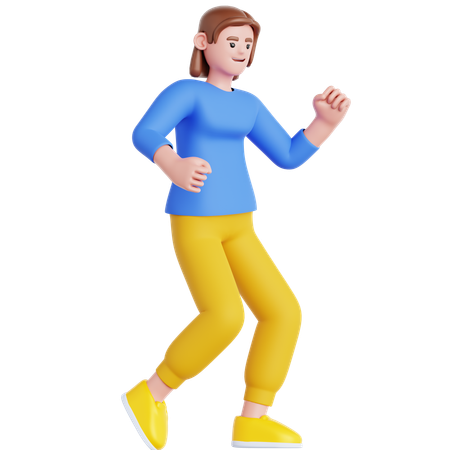 Woman Dancing  3D Illustration