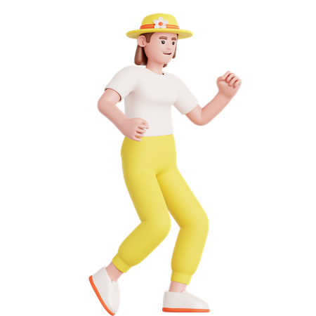 Woman Dancing  3D Illustration