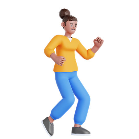 Woman Dancing  3D Illustration