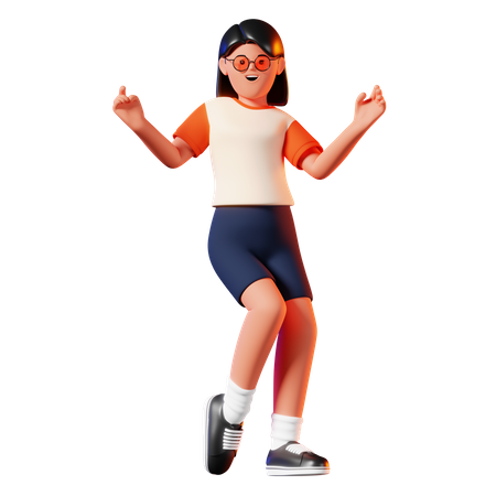 Woman Dancing Pose  3D Icon