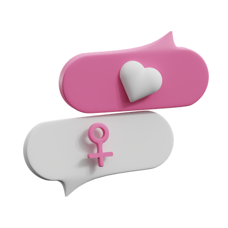 Woman Day Conversation  3D Icon