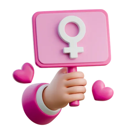 Woman Days Board  3D Icon