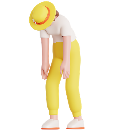 Woman Disappointed  3D Illustration