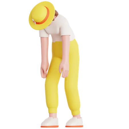 Woman Disappointed  3D Illustration