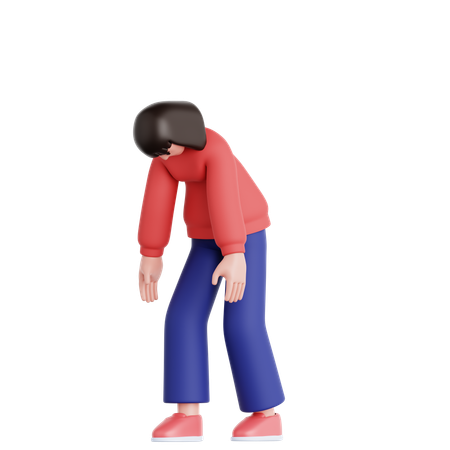 Woman Disappointed  3D Illustration