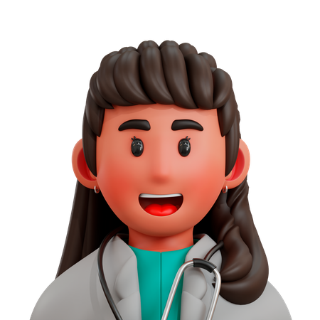 Woman Doctor  3D Icon