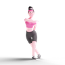 3d woman exercise illustration
