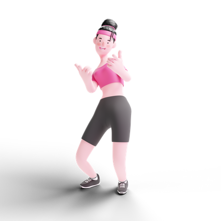 Woman Doin Starching  3D Icon