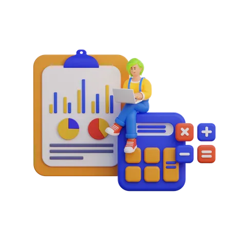 Accounting Management 3D Illustration