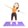 3d yoga-poses illustration