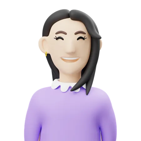 Woman Employee  3D Illustration