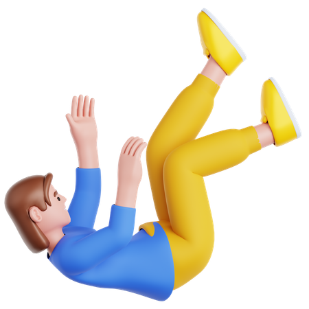 Woman Falling  3D Icon