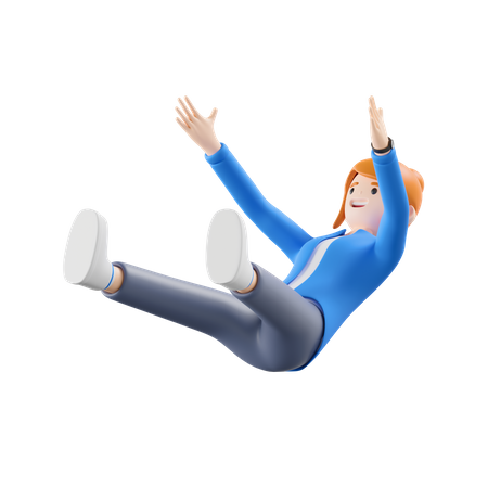 Woman falling  3D Icon
