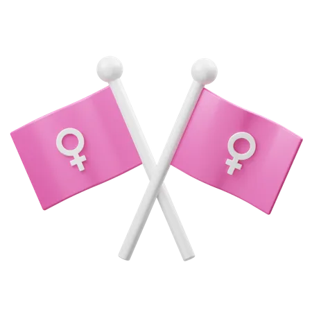 Woman Flag  3D Icon