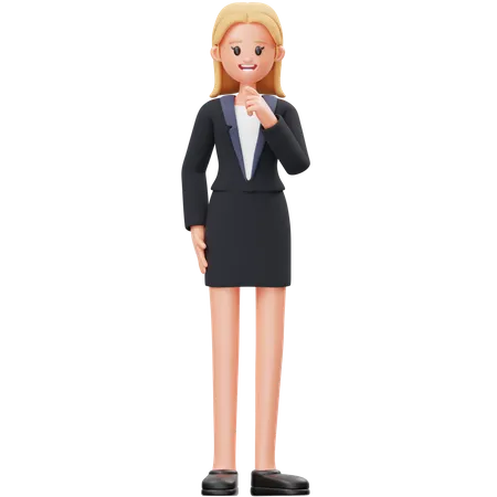 Woman Get It  3D Illustration