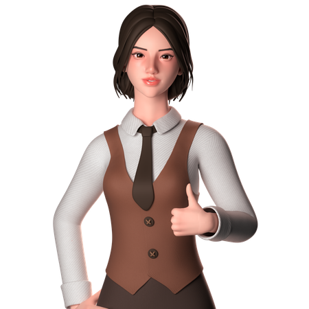 Woman Giving Client Feedback  3D Icon