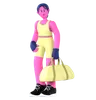 Woman Going to Gym with Bag