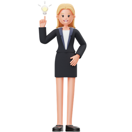 Woman Good Idea  3D Illustration