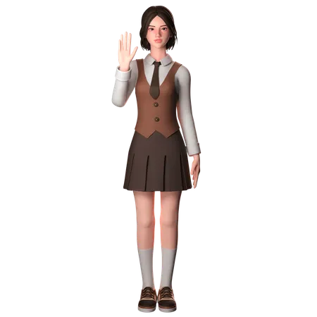 Woman Hands Are Raised Up  3D Illustration