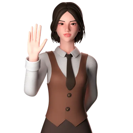 Woman Hands Are Raised Up  3D Illustration