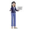 Woman Holding Laptop While Explaining Something