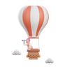 graphics of woman in the air balloon
