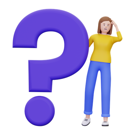 Woman Is Confused  3D Icon