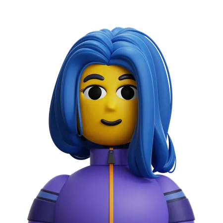 Woman Long Hair  3D Icon