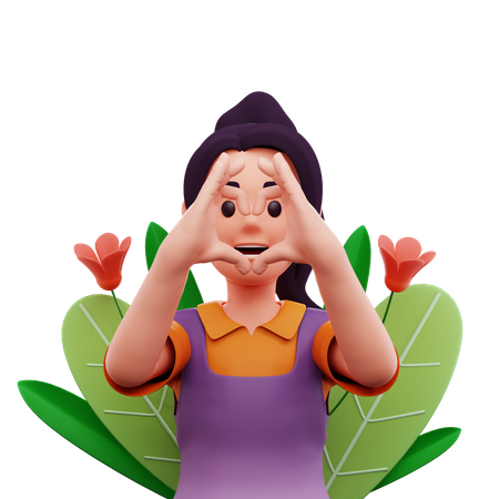 Woman Love  3D Icon