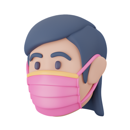 Woman Mask  3D Icon