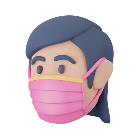 Woman Mask  3D Icon