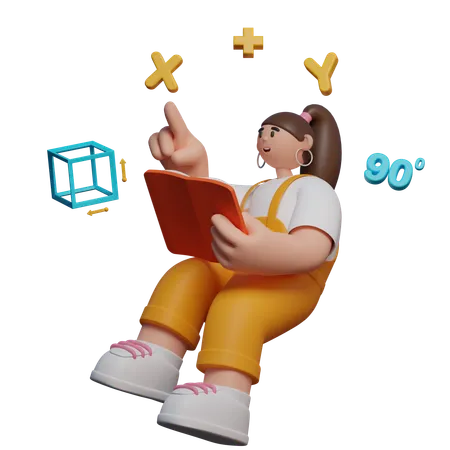 Math Learning 3 D Character 3D Illustration
