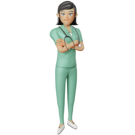 Woman Nurse 3D Illustration
