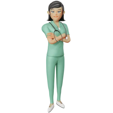 Woman Nurse  3D Illustration