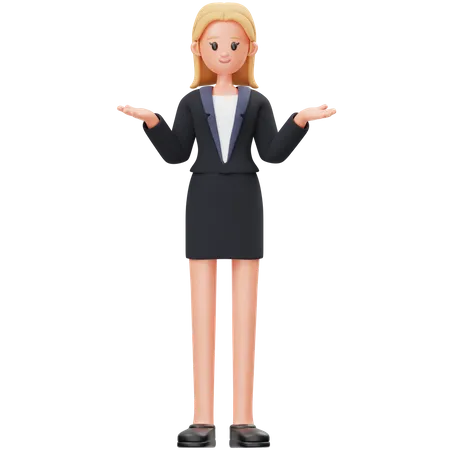 Woman Open Arms  3D Illustration