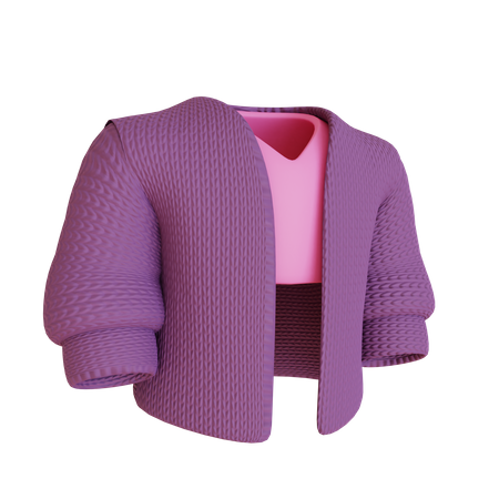 Woman Outer Cardigan  3D Icon