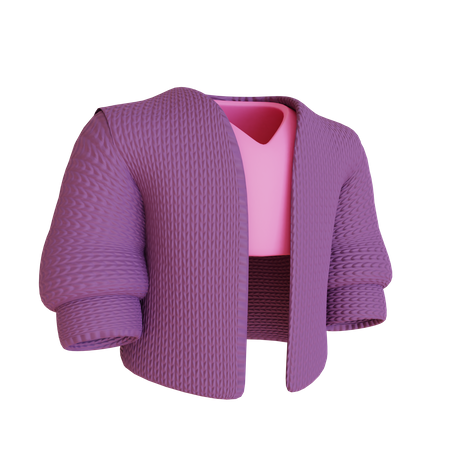 Woman Outer Cardigan  3D Icon