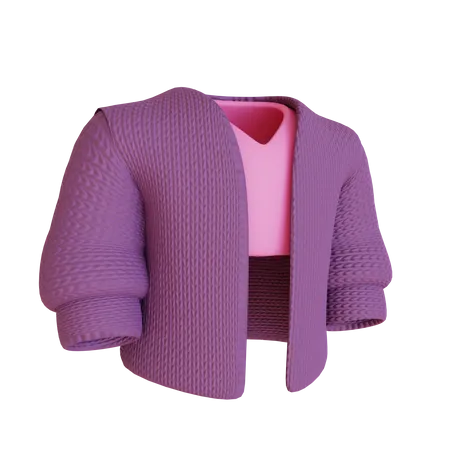 Woman Outer Cardigan  3D Icon