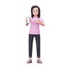woman pointing finger emoji 3d