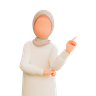 woman pointing 3d illustration