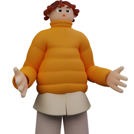Woman presenting something  3D Icon