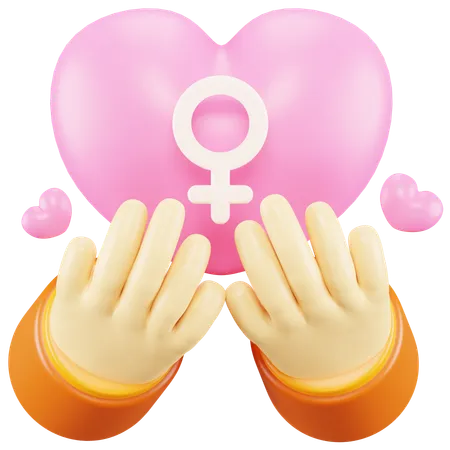 Woman Protection  3D Icon