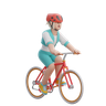 riding bicycle 3d logo