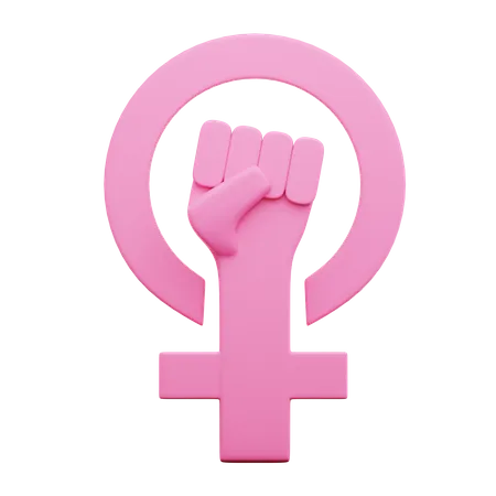 Woman Rights 3D Icon