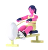 Woman Rowing machine