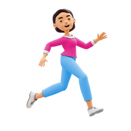 Woman running  3D Icon