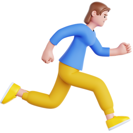 Woman Running  3D Illustration