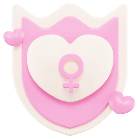 Woman Shield  3D Icon