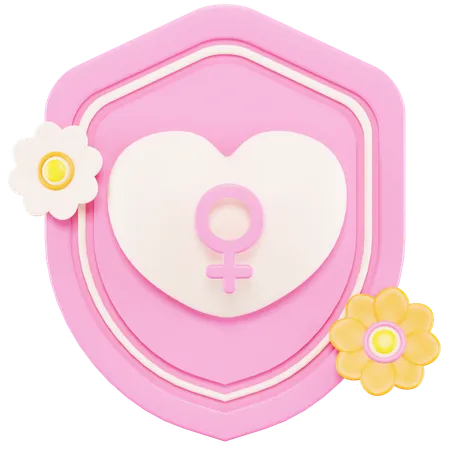 Woman Shield  3D Icon