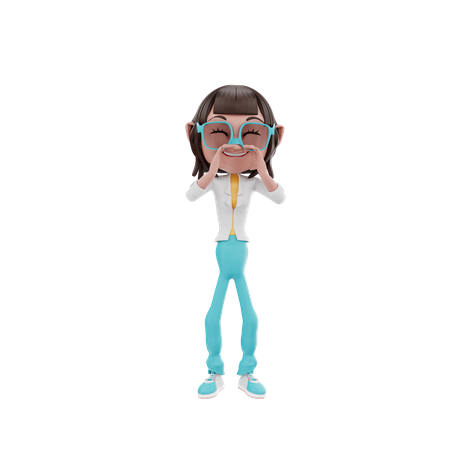 Woman shouting  3D Icon